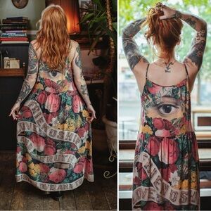 Market of Stars Friendship Love and Truth Boheme Slip Dress Small Medium